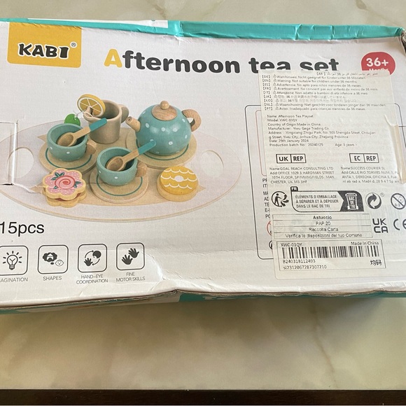 New Wooden Kids Tea Set Perfect Gift For Boys And Girls,Holiday Gift Toys - Picture 6 of 7